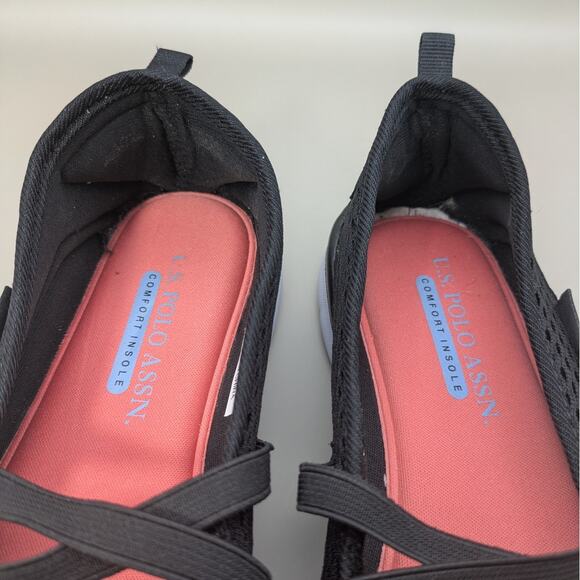 US Polo Assn Slip On Black Mary Jane Comfort Insoles Women Size‎ 9 - Picture 4 of 9